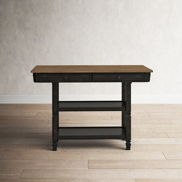 Birch Lane™ Oak Park 51.97'' Wide Kitchen Island with Solid Wood Top